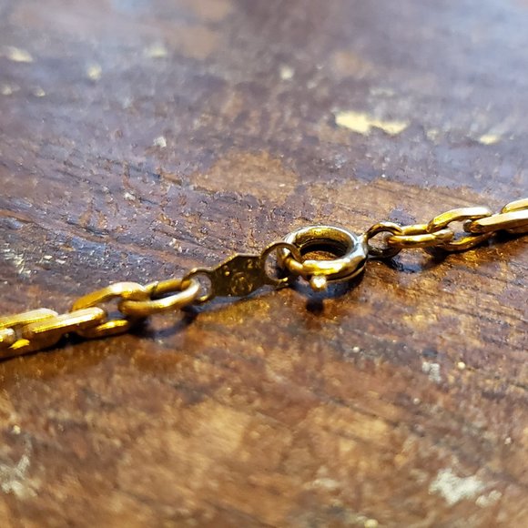 12k Gold Chain Link Necklace - Picture 2 of 4